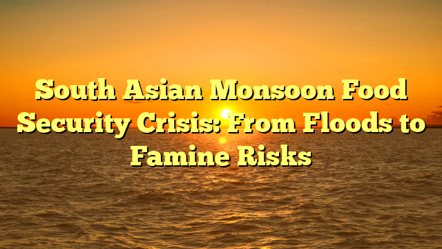 South Asian Monsoon Food Security Crisis: From Floods to Famine Risks